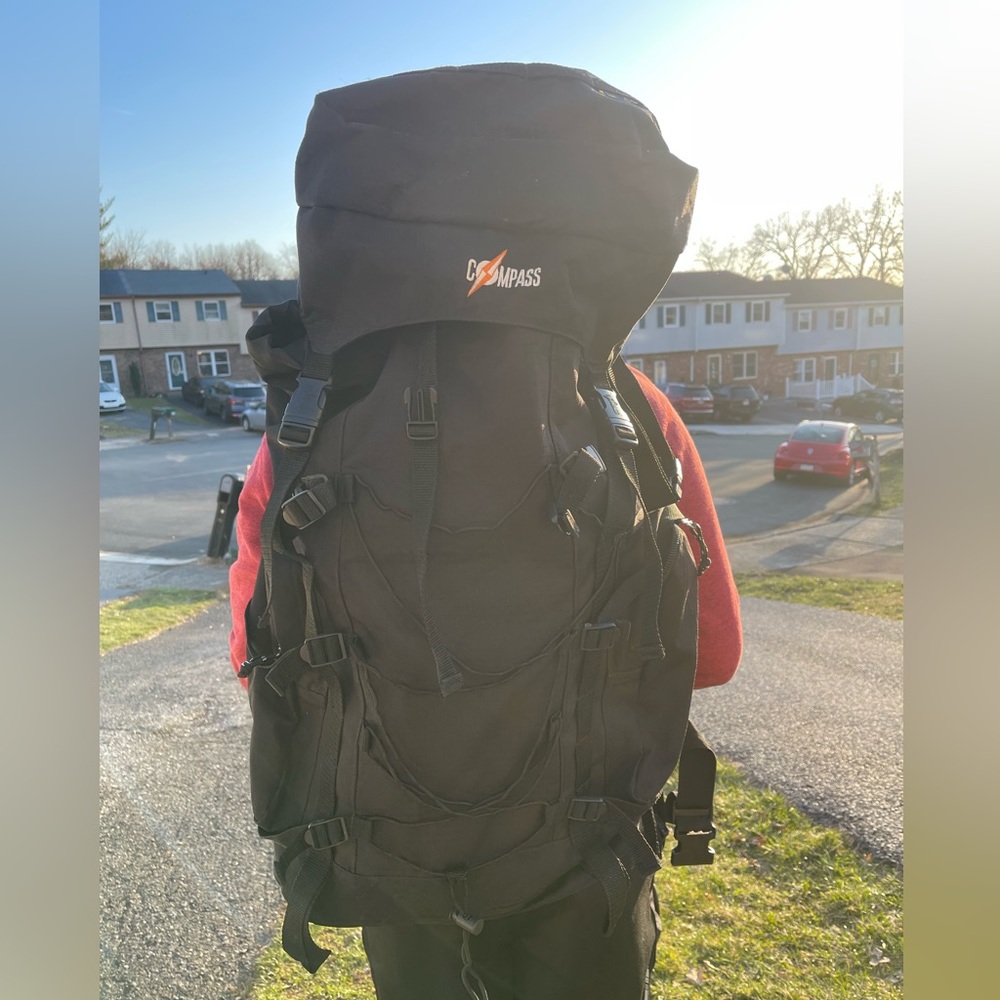 60L Compass Outdoor Large Capacity Waterproof Backpack